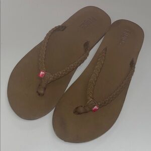 Flojos Brown Braided Sandals size 9